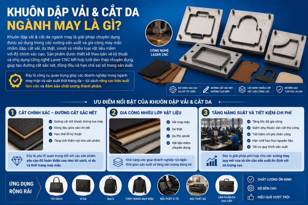 Khuôn dập vải & cắt da ngành may